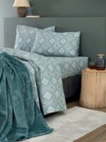 Σετ Σεντόνια Υπέρδιπλα Flannel Beauty 240x265 FB0239 Με Λάστιχο