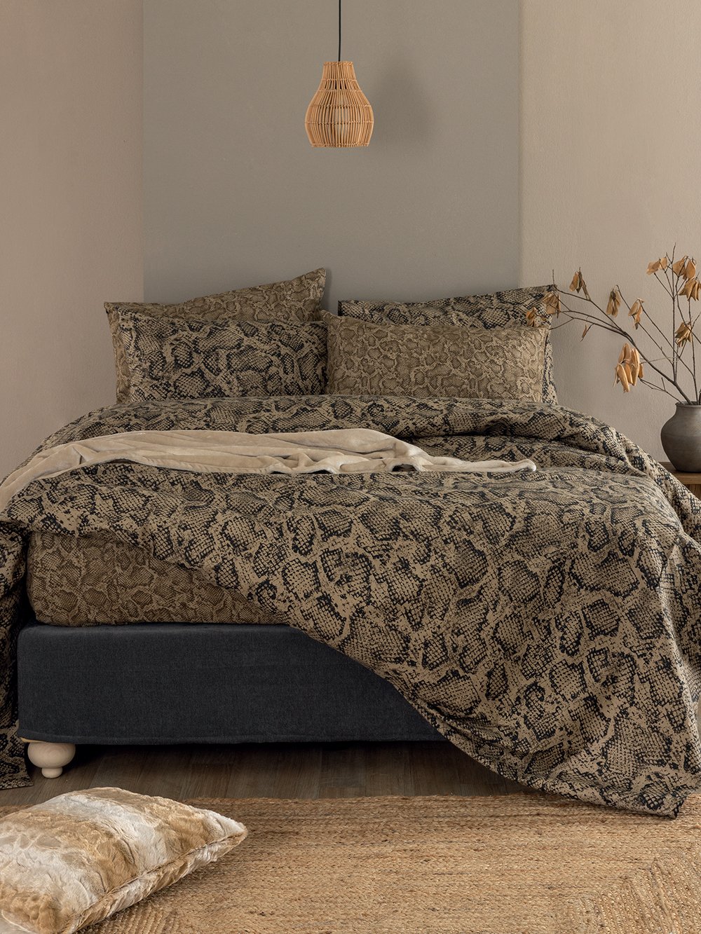 5205857298067_4 Σετ Σεντόνια Υπέρδιπλα Flannel Beauty 240x265 FB0243 Χωρίς Λάστιχο - Image 1