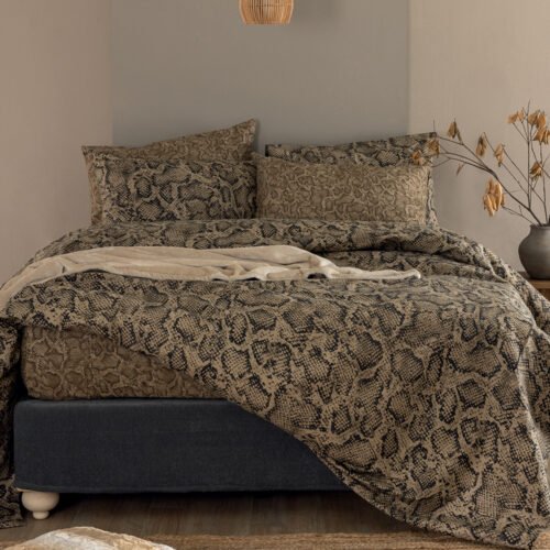 Σετ Σεντόνια Υπέρδιπλα Flannel Beauty 240x265 FB0243 Με Λάστιχο