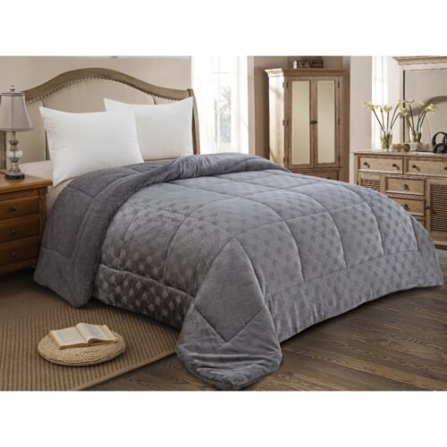ΚΟΥΒΕΡΤΟΠΑΠΛΩΜΑ ΥΠΕΡΔΙΠΛΟ 220X240 ADAM HOME (825) GREY