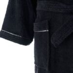 Μπουρνούζι Paok Ενηλίκων Με Κουκούλα Μαύρο Vesta Home - Image 3