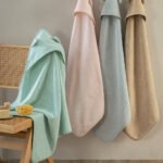 Σετ Μπουρνουζοπετσέτες Με Κουκούλα Baby Bath 75x75 ROBIN (2) (χρώμα: Ροζ)