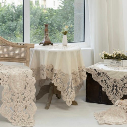 PLS-TB1156 (Beige) Table linen (128x128)