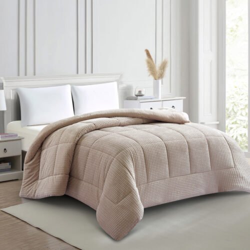 Κουβερτοπάπλωμα Υπέρδιπλο Sahara Beige (220x240)
