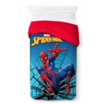 Κουβερτοπάπλωμα Flannel-Sherpa Marvel Spider-Man 13 160X250 Turquoise-Blue 100% Polyester