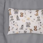 Μαξιλαροθήκη Εμπριμέ kids Savanna 36 50X70 White-Grey 100% Cotton Flannel
