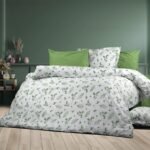 Σεντόνια Εμπριμέ Σετ 4 τεμ Μυρτώ 351 220X240 Green 100% Cotton Flannel