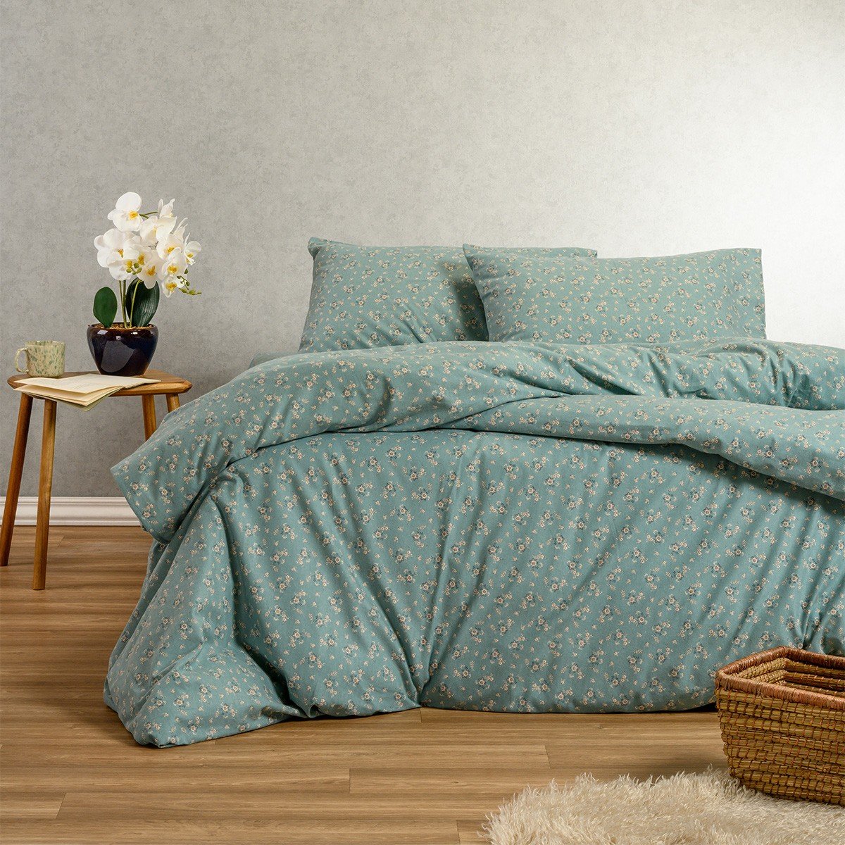 20023 ΣΕΤ ΣΕΝΤΟΝΙΑ ΦΑΝΕΛΕΝΙΑ ΜΟΝΑ FAY PETROL (170X260) - Image 1