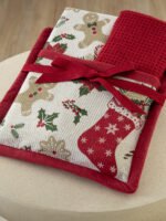 Σετ 2 Πετσέτες Κουζίνας 40x70 με πιάστρα Christmas Collection CC102