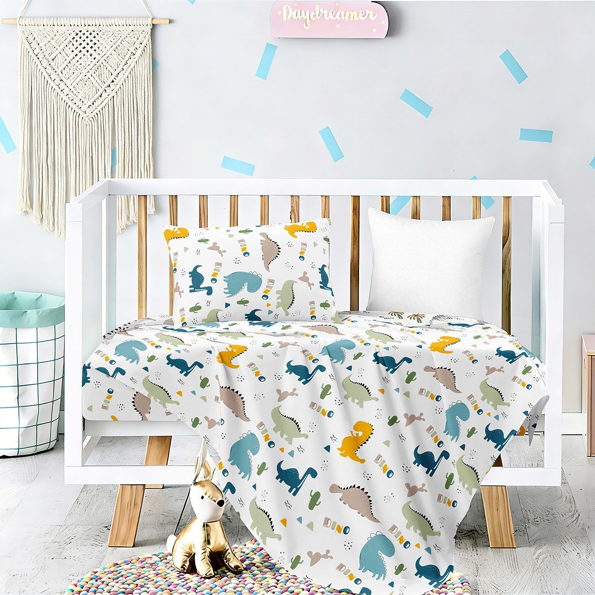 21608 ΣΕΤ ΣΕΝΤΟΝΙΑ ΚΟΥΝΙΑΣ (Λ) DINO PRIME LINE BABY (70Χ140+17) - Image 1