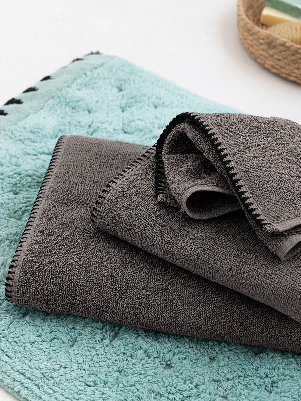 5205857262273_3 Πετσέτα Χεριών Towels Collection 30x50 BROOKLYN COAL - Image 1
