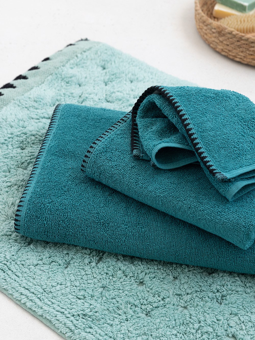 5205857262297_3 Πετσέτα Χεριών Towels Collection 30x50 BROOKLYN PETROL - Image 1