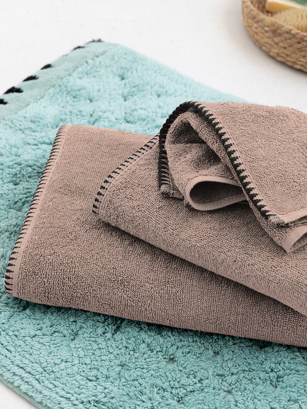 5205857262389_3 Πετσέτα Προσώπου Towels Collection 50x90 BROOKLYN TAUPE - Image 1