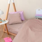 Σεντόνι Κούνιας 130x170 TOTEM Χωρίς Λάστιχο (Χρώμα:Μόκα)