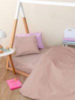 Σεντόνι Κούνιας 130x170 TOTEM Χωρίς Λάστιχο (Χρώμα:Μόκα)