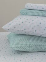 Σεντόνι Κούνιας 130x170 BB100 AQUA Χωρίς Λάστιχο (Χρώμα:Aqua) - Image 2