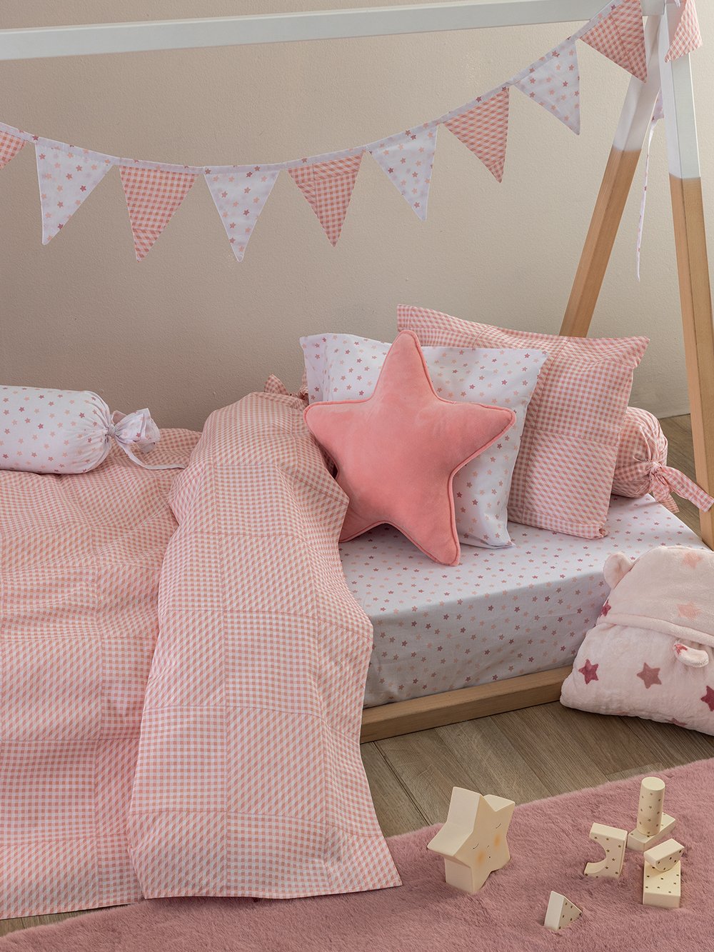 5205857302696_2 Σεντόνι Κούνιας 70x140+20 BB100 ROSE Με Λάστιχο (Χρώμα:Ροζ) - Image 1