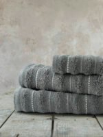 Σετ Πετσέτες (30x50 + 50x90 + 70x140) - Aura Dark Gray