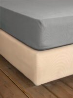 Σεντόνι Διπλό με Λάστιχο Unicolors - Medium Gray - Image 2