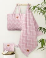 Πετσέτα Θαλάσσης 90x160 - Vida Pink Jacquard - Image 2