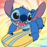Πετσέτα Θαλάσσης Quick Dry Disney Home Lilo & Stitch 159 70X140 Orange 100% Microfiber