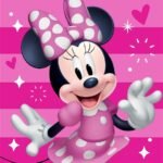 Πετσέτα Θαλάσσης Quick Dry Disney Home Minnie 181 70X140 Fuchsia-Pink 100% Microfiber