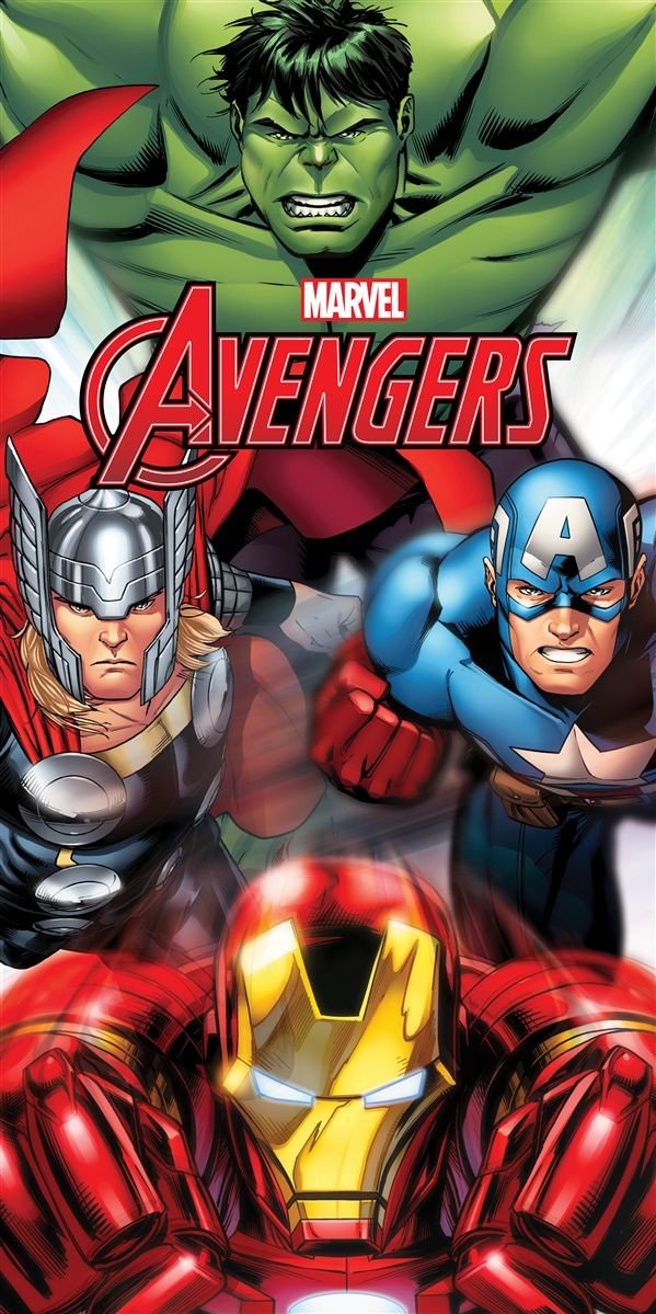 0010621_SKU_54460912049 Πετσέτα Θαλάσσης Quick Dry Marvel Avengers 185 70X140 White 100% Microfiber - Image 1
