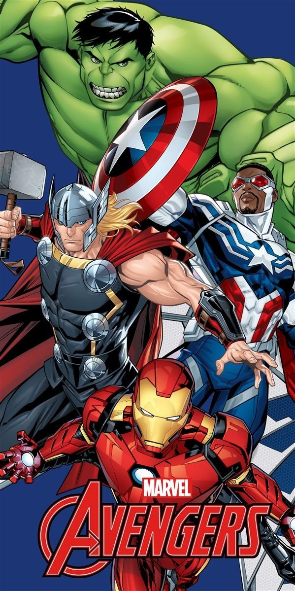 0010622_SKU_54460912051 Πετσέτα Θαλάσσης Quick Dry Marvel Avengers 670 70X140 Blue 100% Microfiber - Image 1