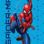 Πετσέτα Θαλάσσης Quick Dry Marvel Spider-Man 208 70X140 Sky Blue 100% Microfiber