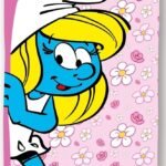 Πετσέτα Θαλάσσης Quick Dry Peyo Smurfs 820 70X140 Baby Pink 100% Microfiber