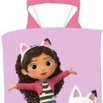 Πόντσο Θαλάσσης Quick Dry DreamWorks Gabby's Dollhouse 427 50X100 Pastel Lilac 100% Microfiber