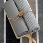 Σετ 2 Πετσέτες Κουζίνας 40x70 με ξύλο κοπής MH1200