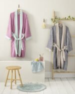 Μπουρνούζι Ease - Mauve Pink / Mint Nima Home - Image 2