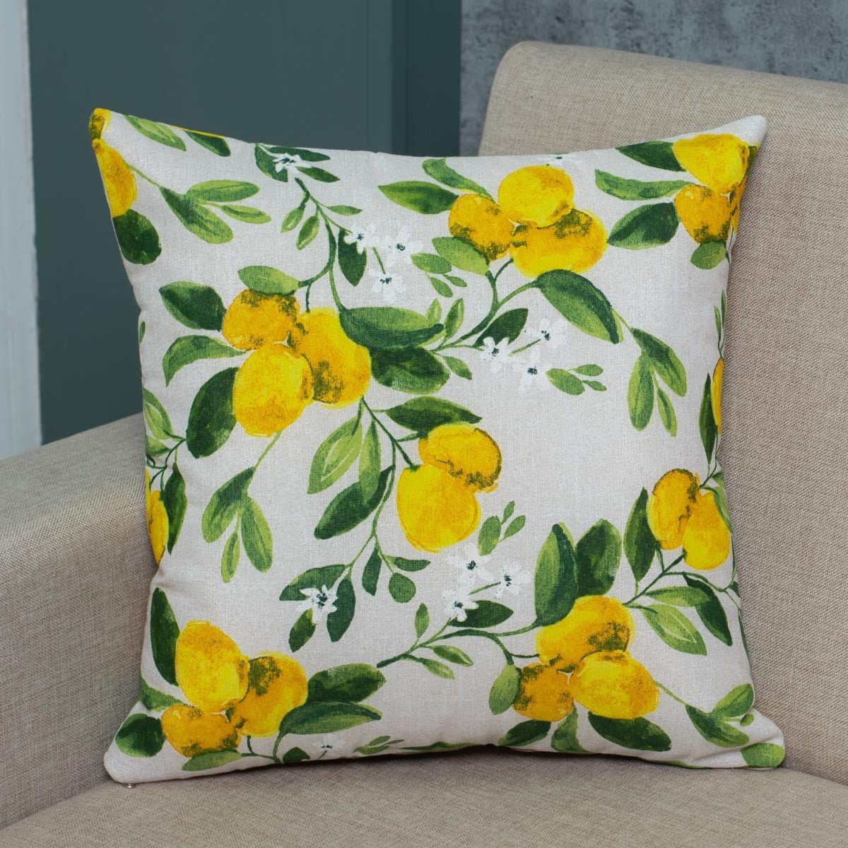 Μαξιλάρι-Cotone-Lemon Διακοσμητική Μαξιλαροθήκη 45x45 Cotone | Lemons - Image 1