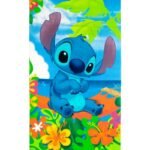 Πετσέτα Θαλάσσης Quick Dry Disney Home Lilo & Stitch 086 70X140 Blue-Green 100% Microfiber