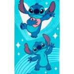 Πετσέτα Θαλάσσης Quick Dry Disney Home Lilo & Stitch 545 70X140 Sky Blue 100% Microfiber