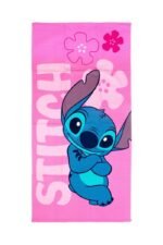 Πετσέτα Θαλάσσης Quick Dry Disney Home Lilo & Stitch 548 70X140 Pale Pink 100% Microfiber
