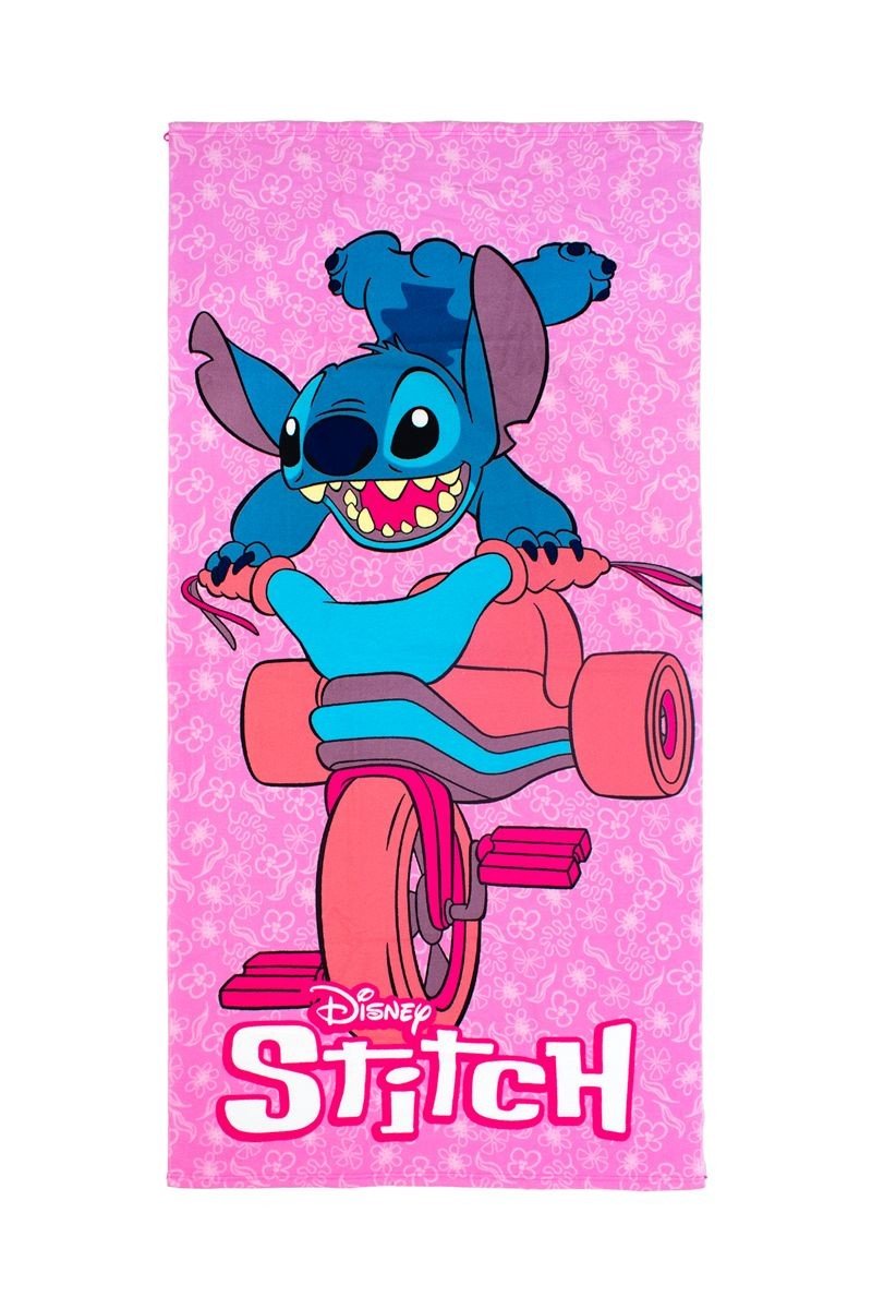 0011510_SKU_54460912093 Πετσέτα Θαλάσσης Quick Dry Disney Home Lilo & Stitch 557 70X140 Pink 100% Microfiber - Image 1