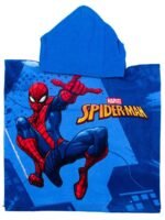 Πόντσο Θαλάσσης Quick Dry Marvel Spider-Man 538 50X100 Sky Blue-Blue 100% Microfiber
